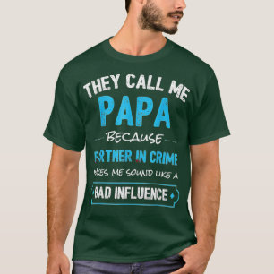 Camiseta Abuelo Gracioso Regala A Papa Partner En El Crimen