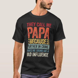 Camiseta Abuelo gracioso regala a pareja de papá en delito