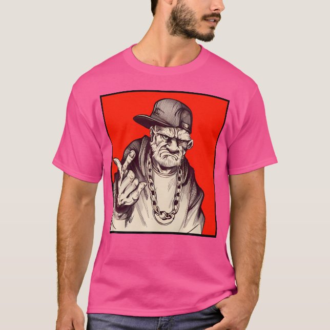 Camiseta Abuelo Grumpy de Hip Hop (Anverso)