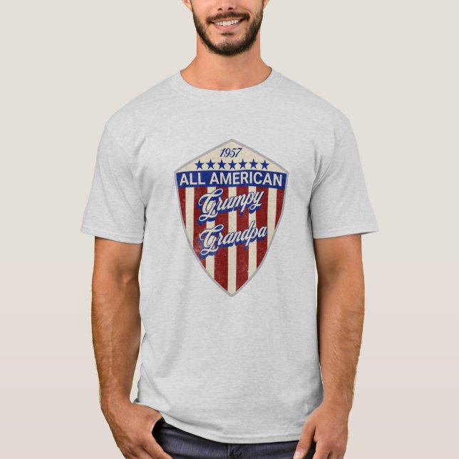 Camiseta Abuelo Gruñón Todo Americano (Anverso)