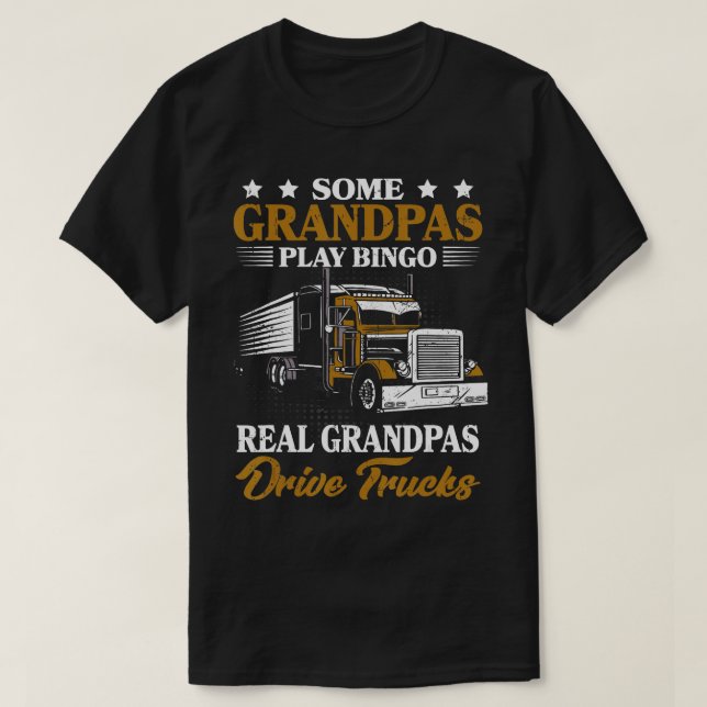 Camiseta Abuelo Hombres Conductor de Camión Real Grandpas D (Diseño del anverso)