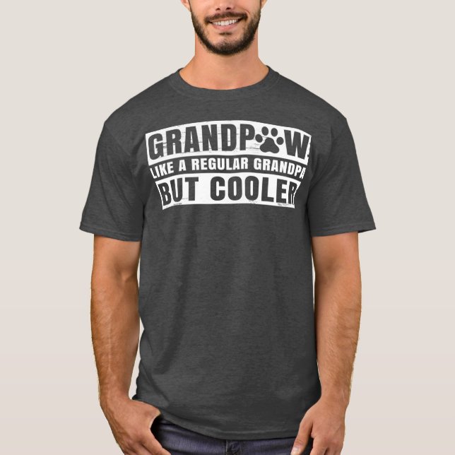 Camiseta Abuelo Hombres Gran Paw Perro de Abuelo Regular (Anverso)