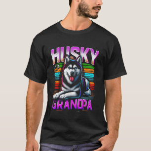 Camiseta Abuelo Husky Perro Husky Siberiano Para Hombres