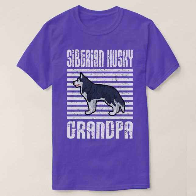 Camiseta Abuelo Husky Siberiano Orgulloso Perro (Diseño del anverso)