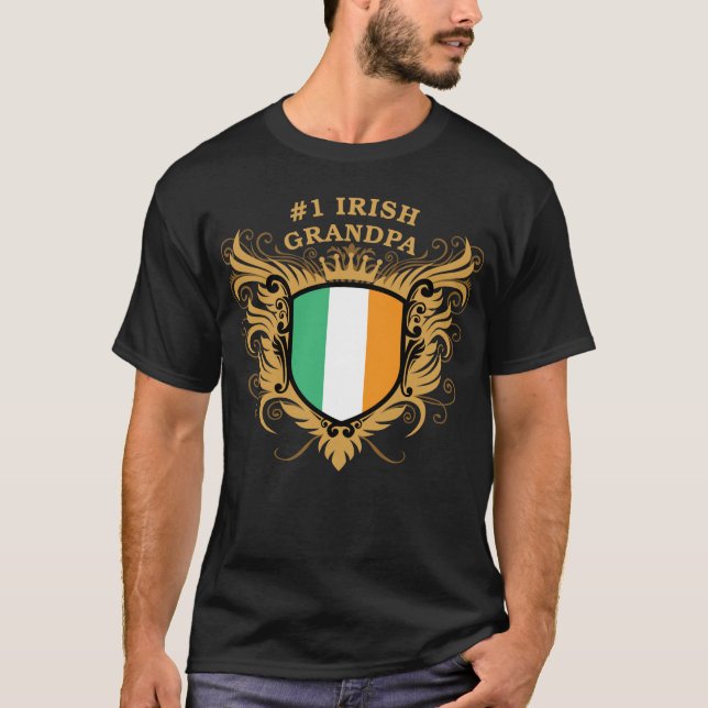 Camiseta Abuelo irlandés del número uno (Anverso)