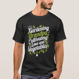 Camiseta Abuelo jardinero y amante de las plantas con pulga