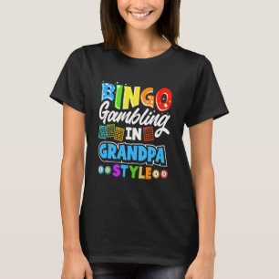 Camiseta Abuelo Jugador de Bingo Divertido Estilo Apuestas 