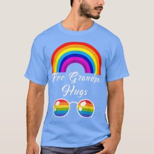 Camiseta Abuelo libre abraza a LGBT lentes de sol arcoiris 