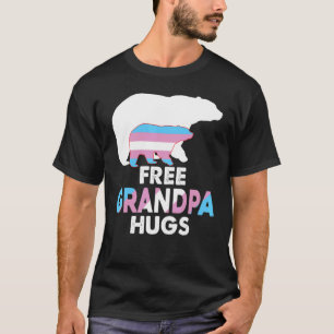 Camiseta Abuelo Libre Abraza El Oso De Arcoiris Transgénero