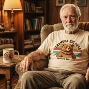 Camiseta Abuelo más grande del mundo Oso Moderno y retro