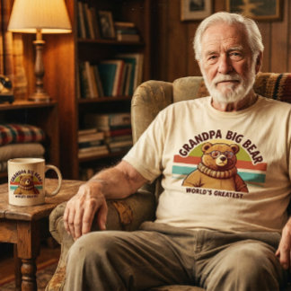 Camiseta Abuelo más grande del mundo Oso Moderno y retro 