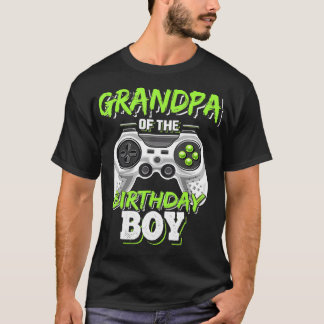 Camiseta Abuelo masculino del video de juego de cumpleaños
