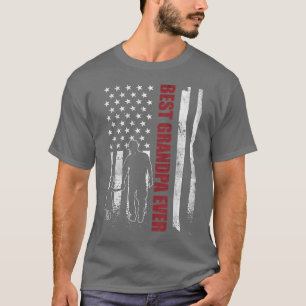 Camiseta Abuelo masculino y nieta abuelo de la bandera esta