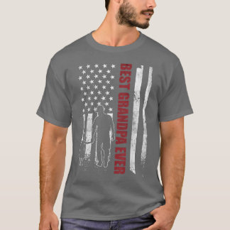 Camiseta Abuelo masculino y nieta abuelo de la bandera esta