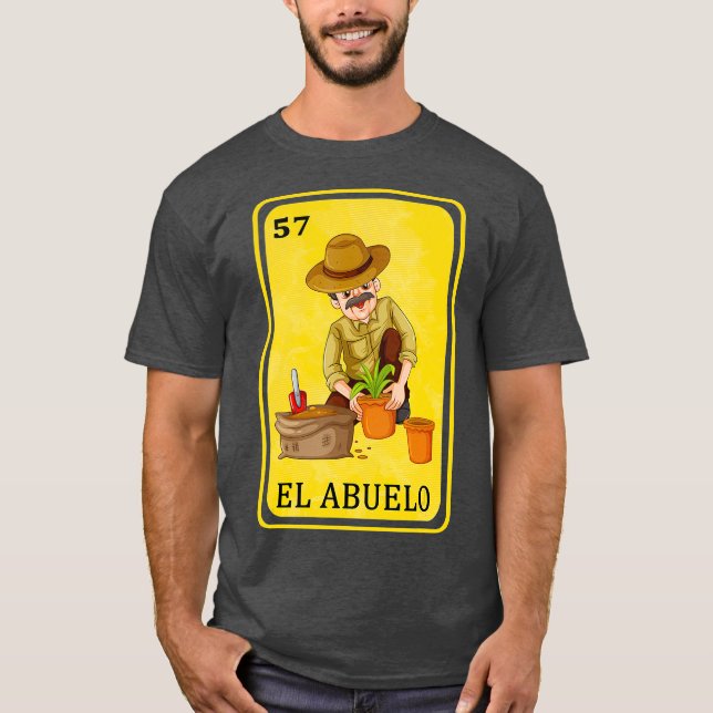 Camiseta Abuelo mexicano papá papá Bingo de Lotería Español (Anverso)