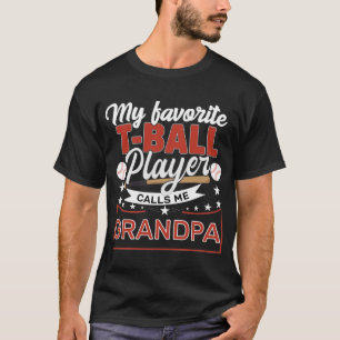 Camiseta abuelo Mi jugador favorito de bolas de té me llama