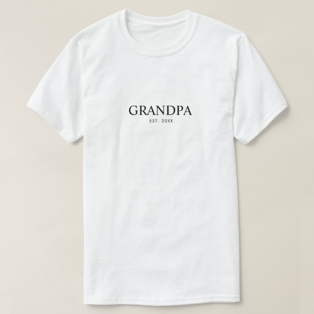 Camiseta Abuelo Moderno Año Est (Diseño del anverso)