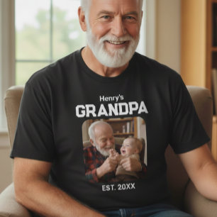 Camiseta Abuelo Moderno Establecido Est. Nombre Año Foto