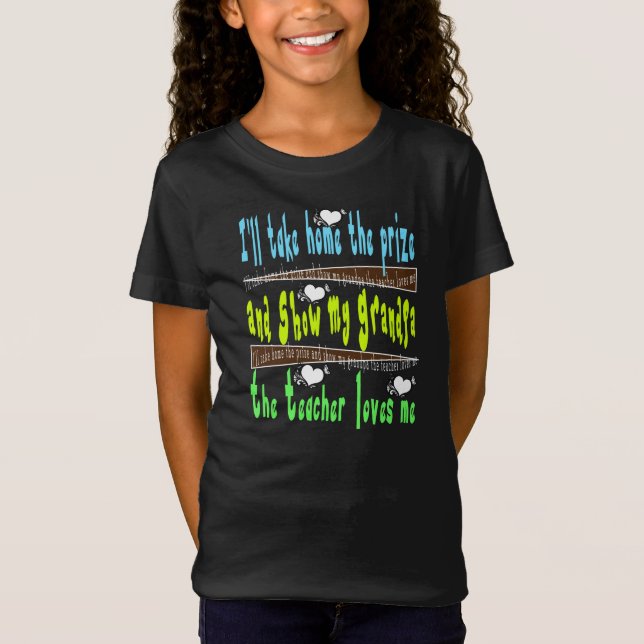 Camiseta abuelo muestra que mi profesor de premio me quiere (Anverso)