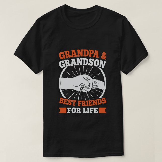 Camiseta Abuelo Nieto mejores amigos Bebé (Diseño del anverso)