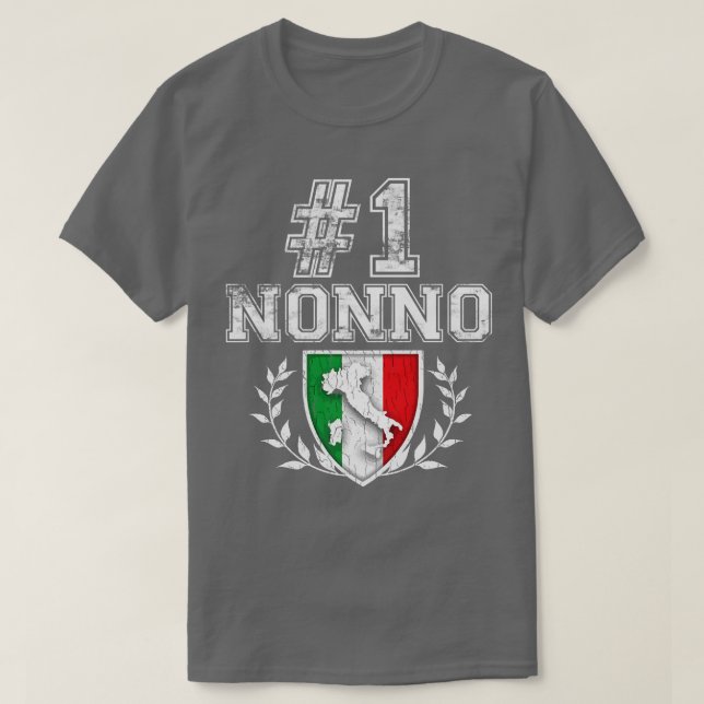 Camiseta Abuelo no italiano número uno  (Diseño del anverso)