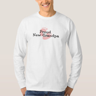 Camiseta Abuelo Nuevo Orgulloso Huellas de Bebé Niña