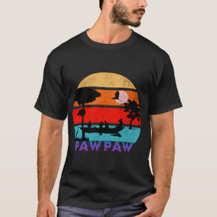 Camiseta Abuelo Océano Atardecer Retro Pawpaw
