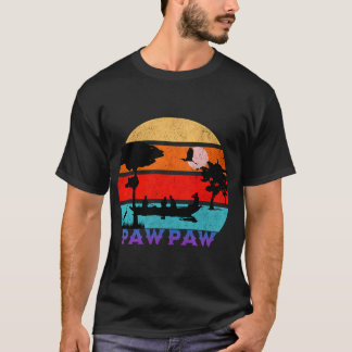 Camiseta Abuelo Océano Atardecer Retro Pawpaw