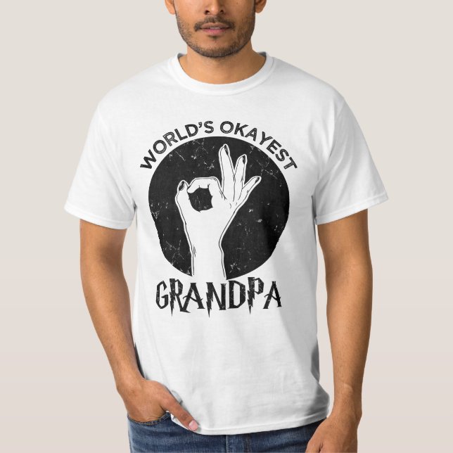 Camiseta abuelo okayest del mundo (Anverso)