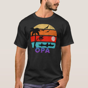 Camiseta Abuelo Opa Retro Sunset Ocean