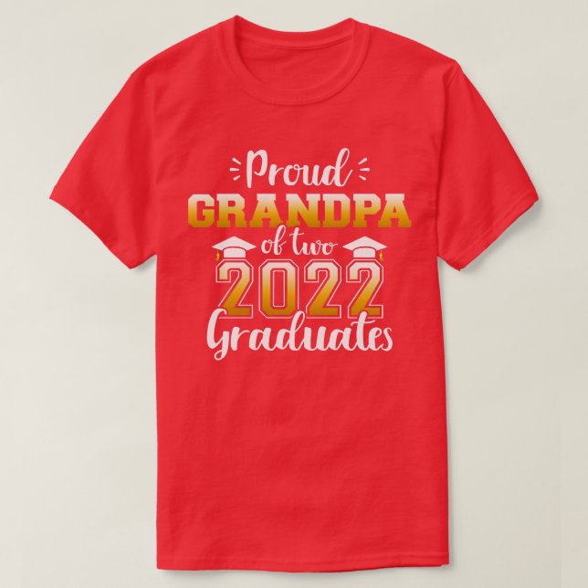 Camiseta Abuelo orgulloso de dos graduados de clase 2022 me (Diseño del anverso)