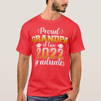 Camiseta Abuelo orgulloso de dos graduados de clase 2022 me