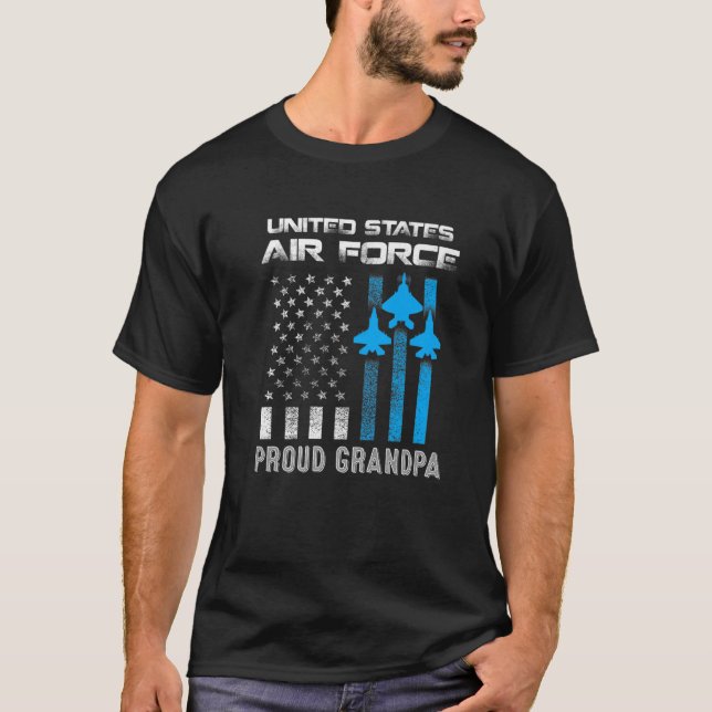 Camiseta Abuelo orgulloso de la Fuerza Aérea de Estados Uni (Anverso)