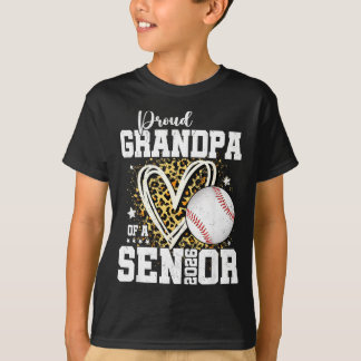 Camiseta Abuelo Orgulloso De Un Graduado De Béisbol De Secu
