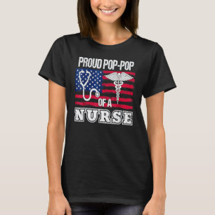 Camiseta Abuelo Orgulloso De Una Enfermera Cuidando La Band