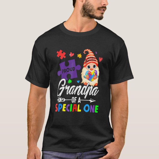 Camiseta Abuelo Orgulloso De Uno Especial Rompecabezas Gnom (Anverso)