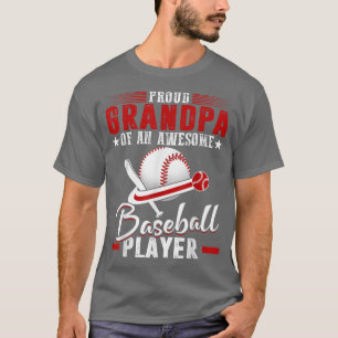 Camiseta Abuelo Orgulloso Del Abuelo Del Jugador De Béisbol