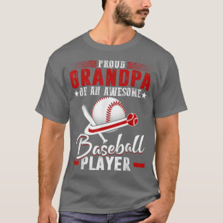 Camiseta Abuelo Orgulloso Del Abuelo Del Jugador De Béisbol