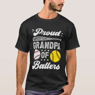 Camiseta Abuelo Orgulloso Del Baloncesto Abuelo De Softball
