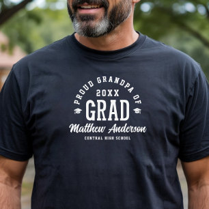 Camiseta Abuelo Orgulloso Graduado Tipografía Universitaria
