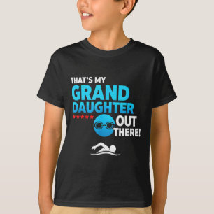 Camiseta Abuelo orgulloso nadadora nieta reunión de natació