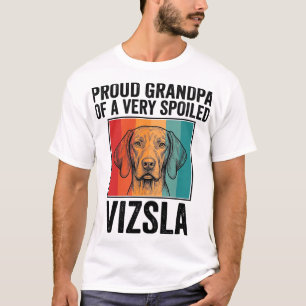 Camiseta Abuelo Orgulloso Vizsla Diseño Antiguo Amante de l
