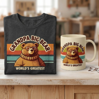 Camiseta Abuelo oso más grande del mundo moderno y retro