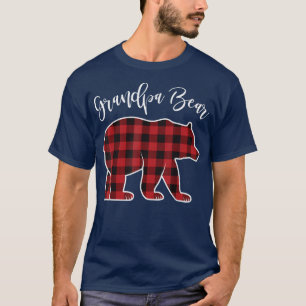 Camiseta Abuelo oso Pajama Red Buffalo Xmas Familia Funny