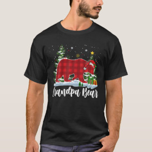 Camiseta Abuelo oso Pajama Red Buffalo Xmas Familia Funny