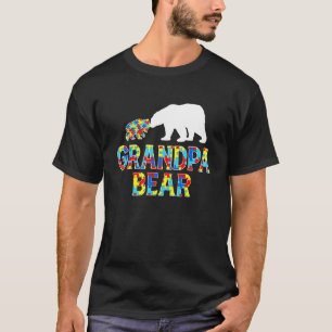 Camiseta Abuelo Oso Rompecabezas Conciencia del Autismo Apo