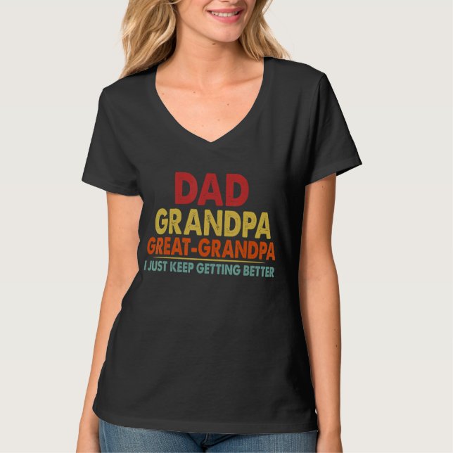 Camiseta Abuelo Papá Grande Abuelo De Abuelos (Anverso)