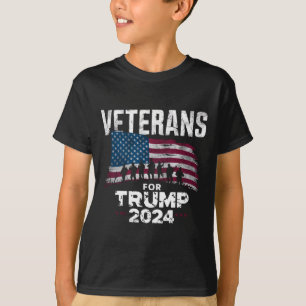 Camiseta Abuelo Papá Veteranos Por Trump 2024 Bandera Ameri