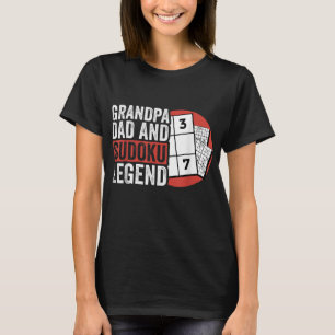 Camiseta Abuelo Papá Y Sudoku Leyenda Sudoku Puzzle Solvin