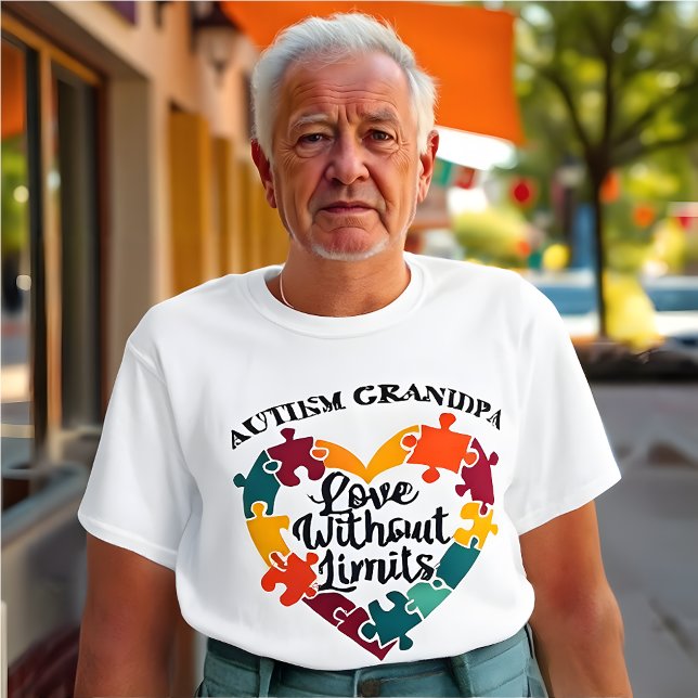 Camiseta Abuelo para la toma de conciencia del autismo: amo (Autism Awareness T-Shirt- Grandfather)